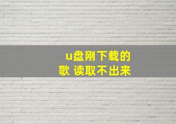 u盘刚下载的歌 读取不出来